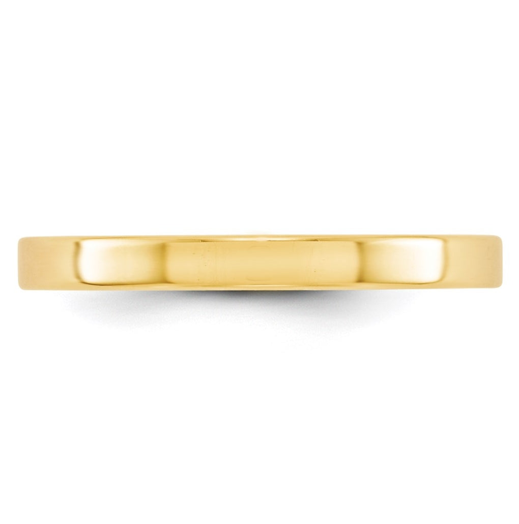 14k Yellow Or White Or Rose Gold Lightweight Flat Wedding Band