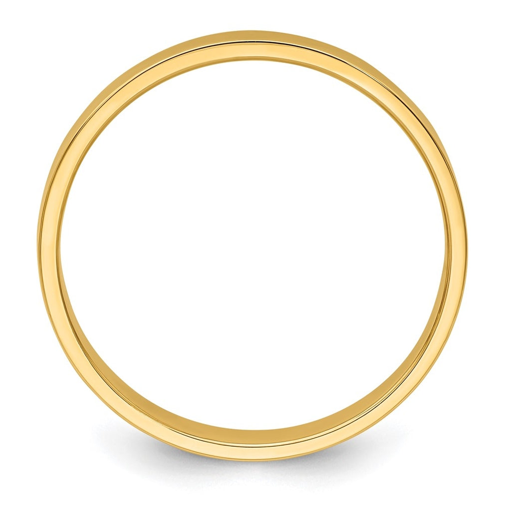 14k Yellow Or White Or Rose Gold Lightweight Flat Wedding Band