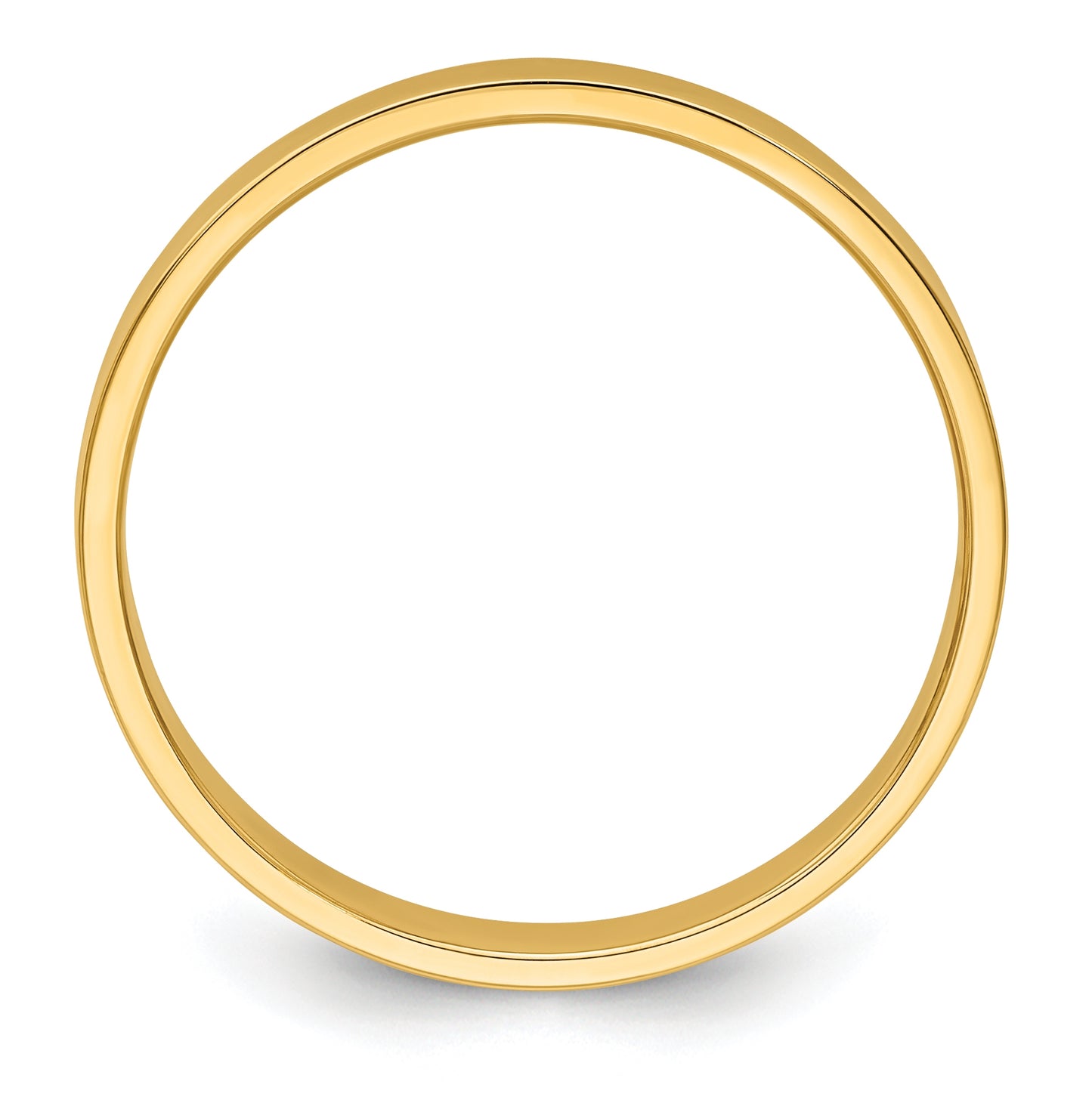 14k Yellow Gold 3mm Lightweight Flat Wedding Band Size 5.5