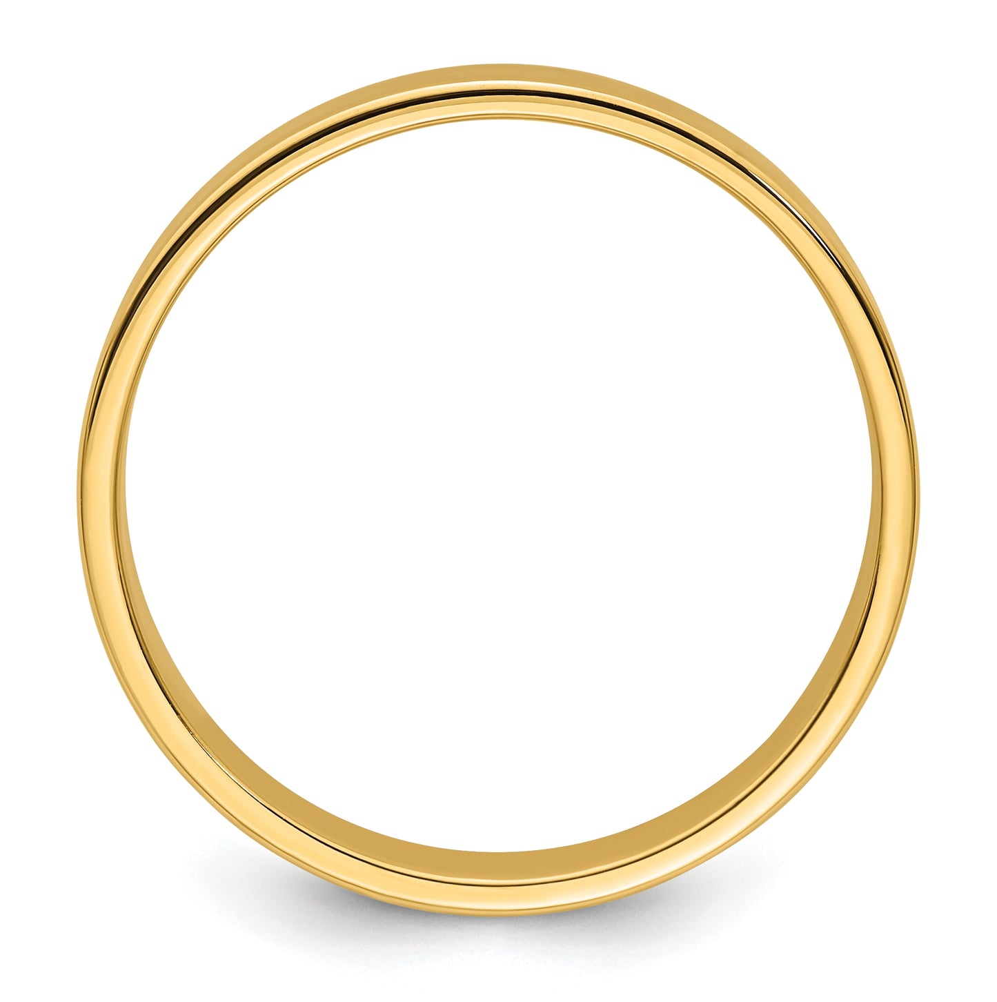 14k Yellow Gold 5mm Lightweight Flat Wedding Band Size 5