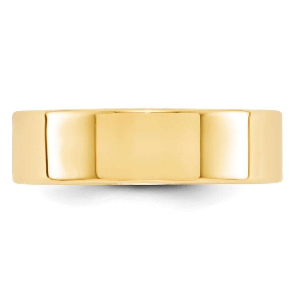 14k Yellow Or White Or Rose Gold Lightweight Flat Wedding Band