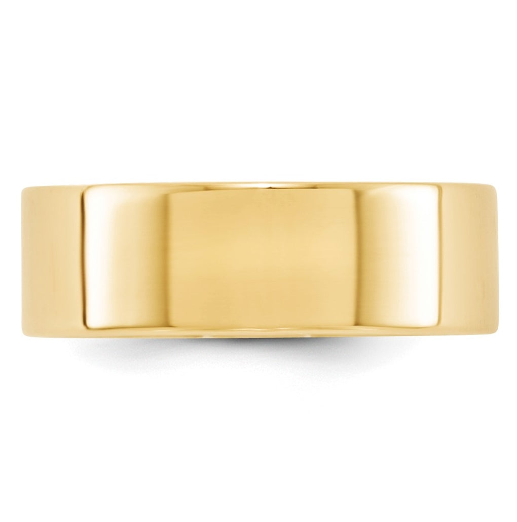 14k Yellow Or White Or Rose Gold Lightweight Flat Wedding Band