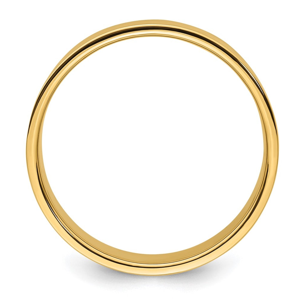 14k Yellow Or White Or Rose Gold Lightweight Flat Wedding Band