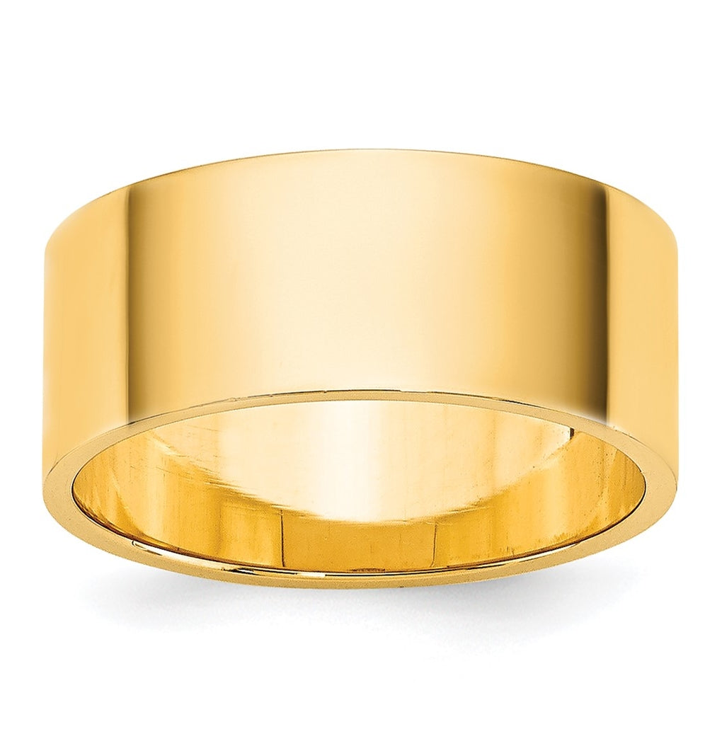 14k Yellow Or White Or Rose Gold Lightweight Flat Wedding Band