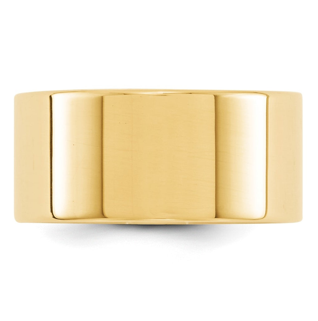 14k Yellow Or White Or Rose Gold Lightweight Flat Wedding Band