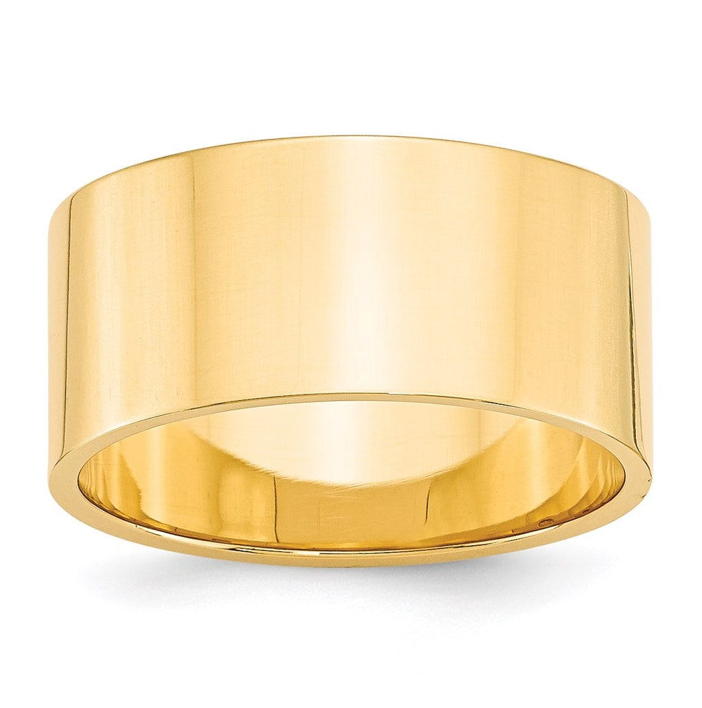 14k Yellow Or White Or Rose Gold Lightweight Flat Wedding Band