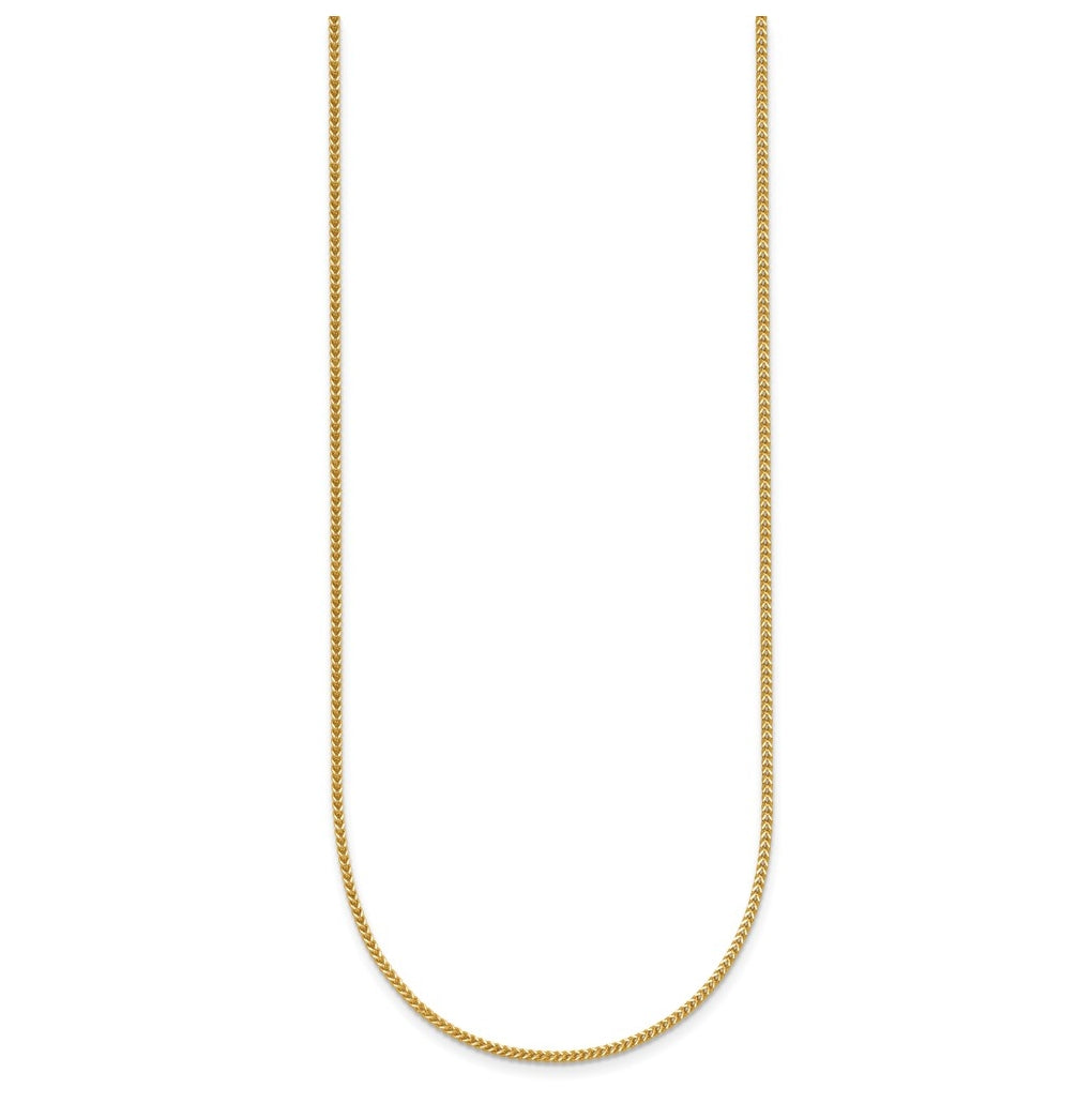 14K Yellow Gold .9mm Franco Chain – Elegant Jewelry Gift for Birthday, Anniversary, Engagement, Wedding