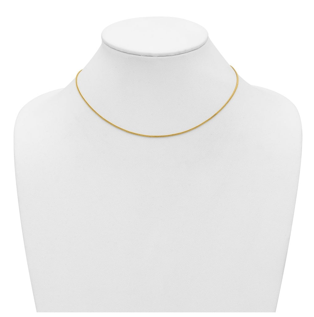 14K Yellow Gold .9mm Franco Chain – Elegant Jewelry Gift for Birthday, Anniversary, Engagement, Wedding
