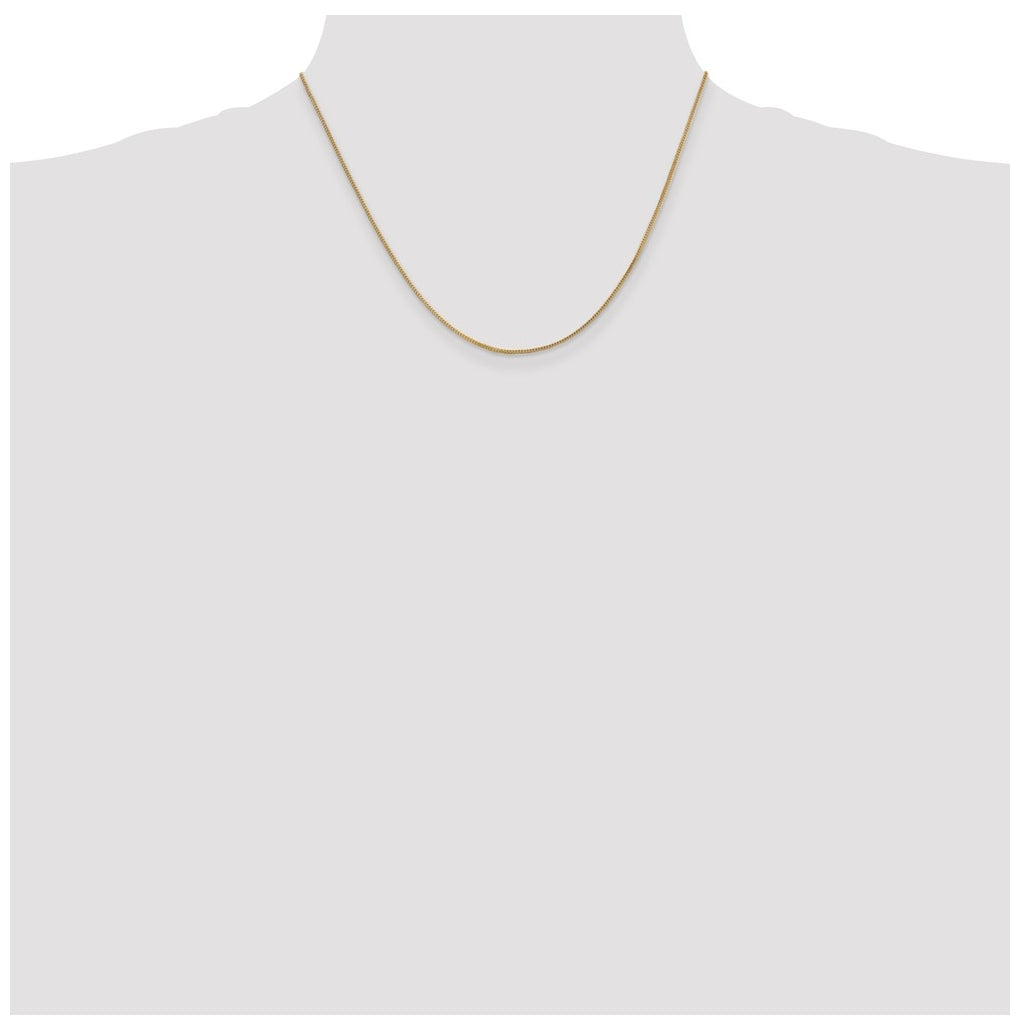 14K Yellow Gold .9mm Franco Chain – Elegant Jewelry Gift for Birthday, Anniversary, Engagement, Wedding