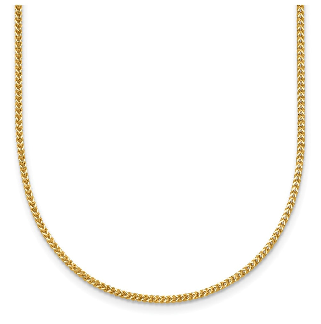 14K Yellow Gold .9mm Franco Chain – Elegant Jewelry Gift for Birthday, Anniversary, Engagement, Wedding
