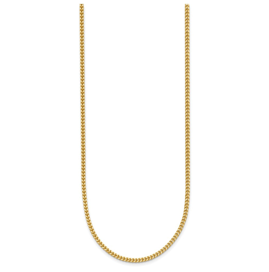 14K Yellow Gold 1.4mm Franco Chain – Elegant Jewelry Gift for Birthday, Anniversary, Engagement, Wedding