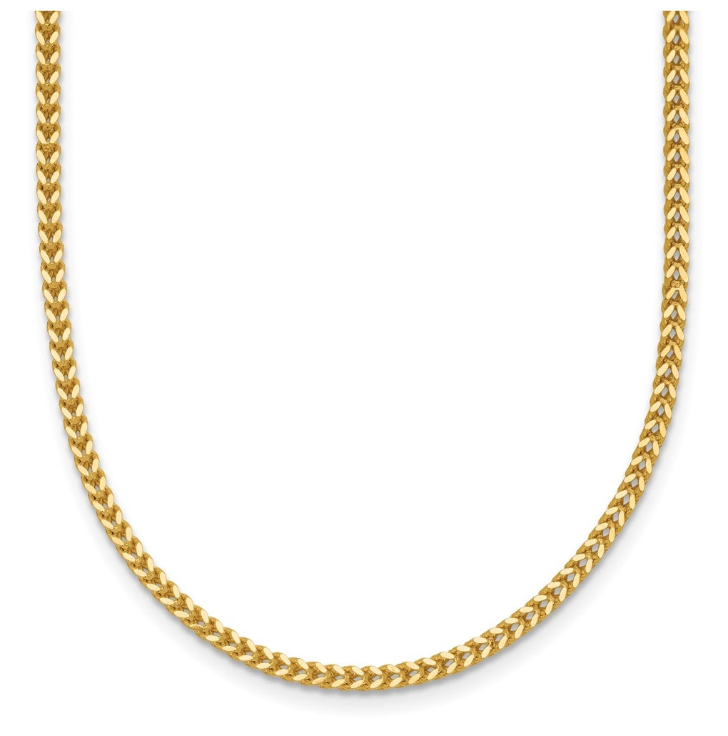 14K Yellow Gold 1.4mm Franco Chain – Elegant Jewelry Gift for Birthday, Anniversary, Engagement, Wedding