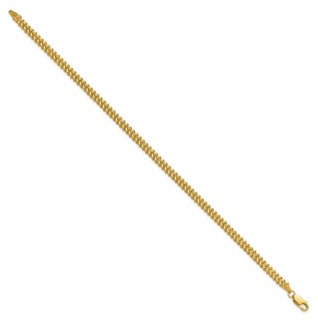14K Yellow Gold 2.5mm Franco Chain – Elegant Jewelry Gift for Birthday, Anniversary, Engagement, Wedding