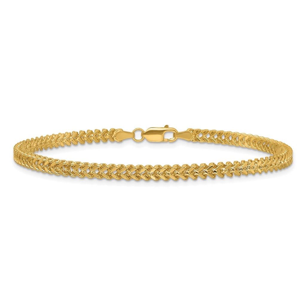 14K Yellow Gold 2.5mm Franco Chain – Elegant Jewelry Gift for Birthday, Anniversary, Engagement, Wedding