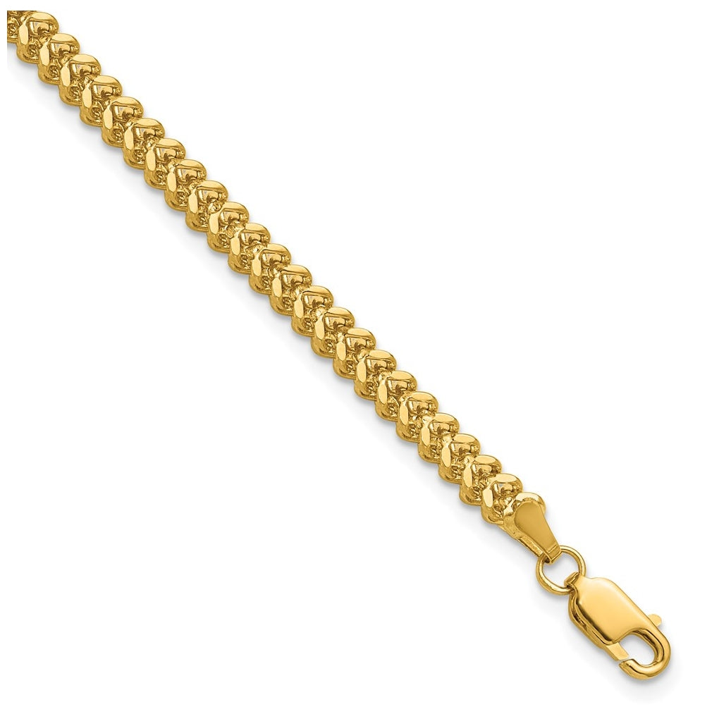 14K Yellow Gold 2.5mm Franco Chain – Elegant Jewelry Gift for Birthday, Anniversary, Engagement, Wedding
