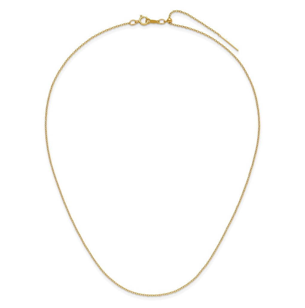 1/20 14K Gold Filled Or Sterling Silver Adjustable Add-A-Bead Cable Chain Necklace