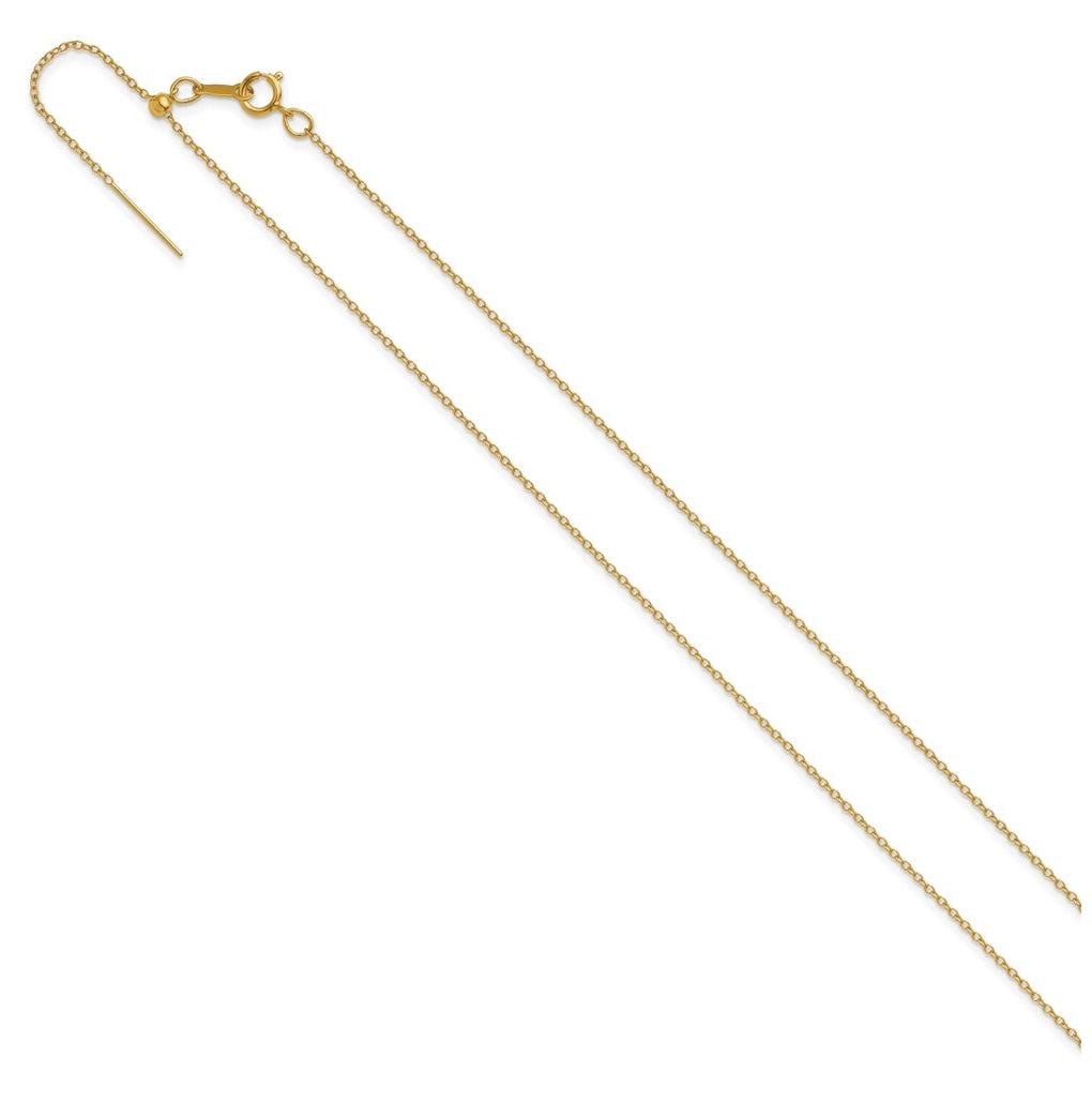 1/20 14K Gold Filled Or Sterling Silver Adjustable Add-A-Bead Cable Chain Necklace
