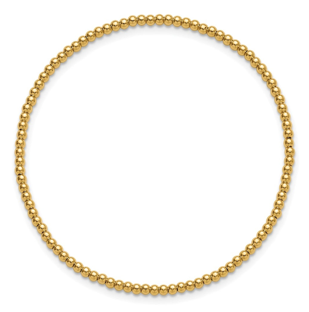 Gold Filled 6.5in 2.00mm Beaded Stretch Bracelet