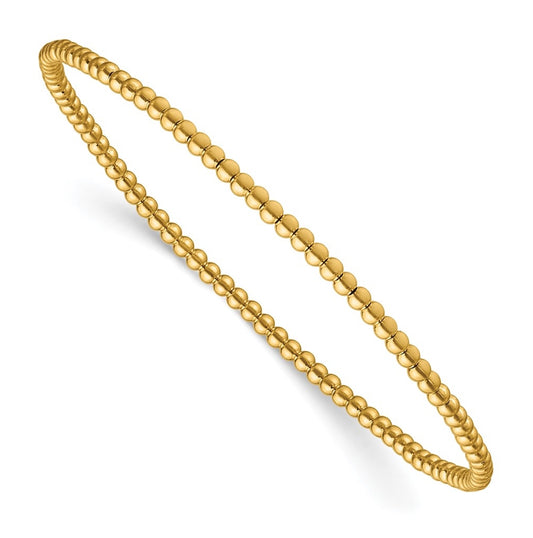Gold Filled 6.5in 2.00mm Beaded Stretch Bracelet