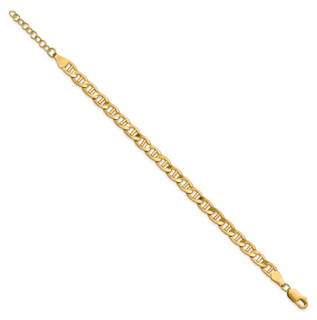 1/20 14K Gold Filled 5.40mm Mariner Link 6.5in with 1in ext. Bracelet
