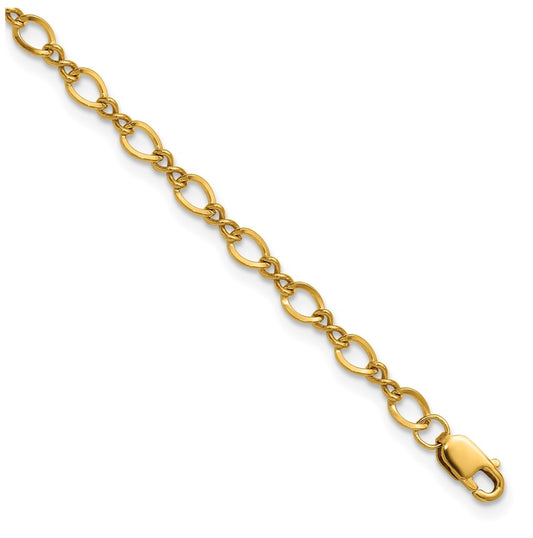 1/20 14K Gold Filled 3.50mm Fancy Figaro 6.5in with 1in ext. Bracelet
