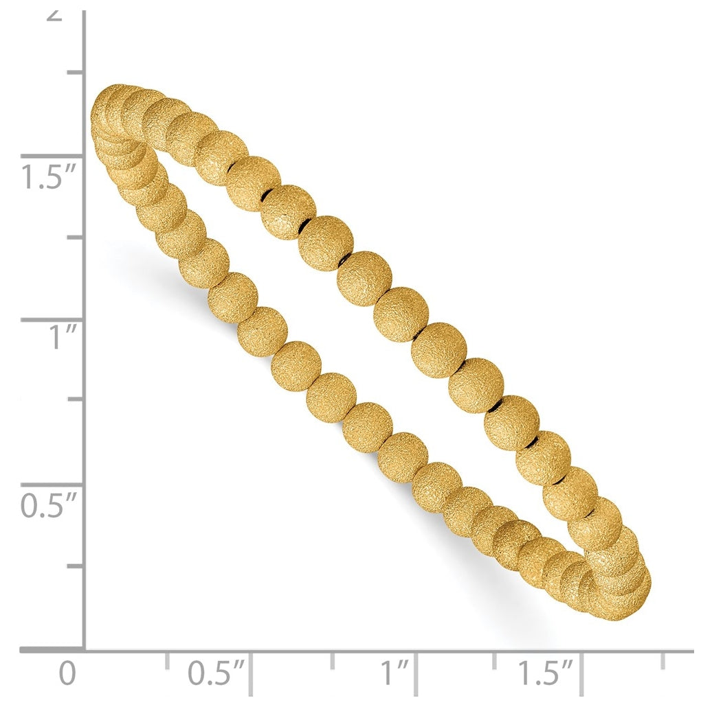 1/20 14K Gold Filled Stardust 4.0mm 6.5in Stretch Bracelet