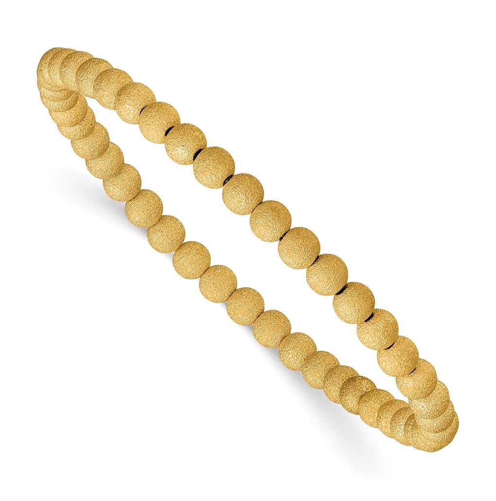 1/20 14K Gold Filled Stardust 4.0mm 6.5in Stretch Bracelet