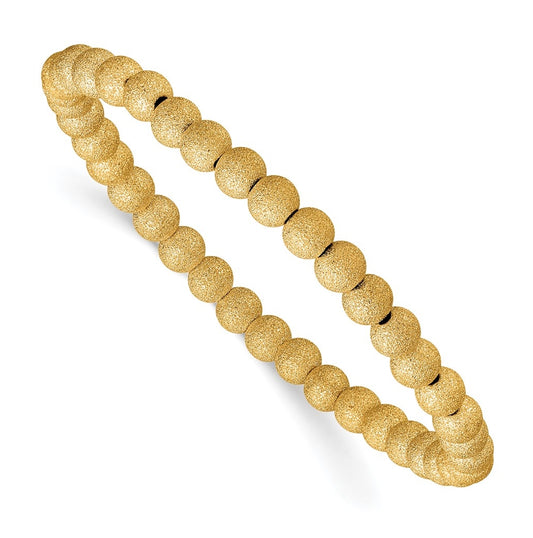 1/20 14K Gold Filled Stardust 5.0mm 7in Stretch Bracelet