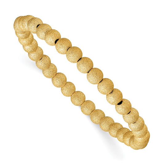 1/20 14K Gold Filled Stardust 5.0mm 6.5in Stretch Bracelet