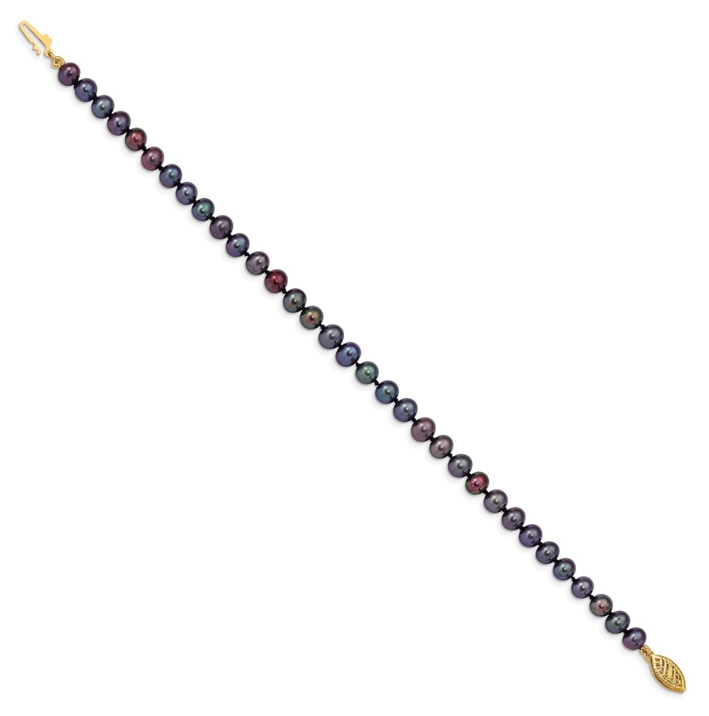 1/20 14K Gold Filled NearRound Freshwater Cultured Pearl Bracelet