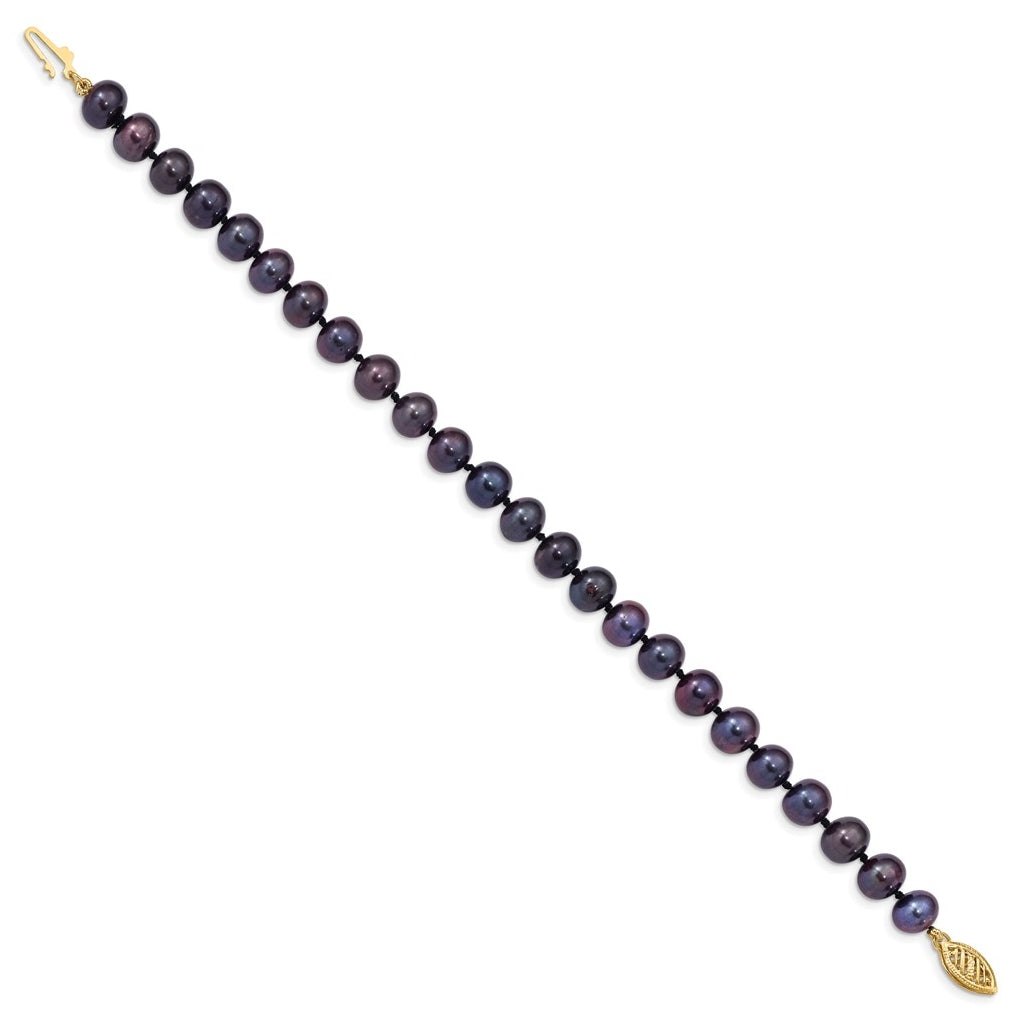 1/20 14K Gold Filled NearRound Freshwater Cultured Pearl Bracelet
