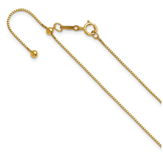 1/20 14K Gold Filled .80mm Adjustable Box 22in Chain