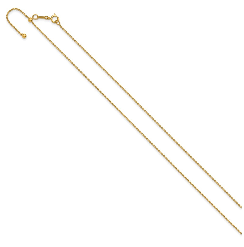 1/20 14K Gold Filled Adjustable Cable 22in Chain