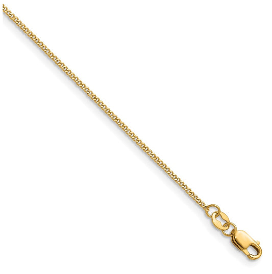 1/20 14K Gold Filled 1.25mm Curb w/Lobster Clasp Carded Chain