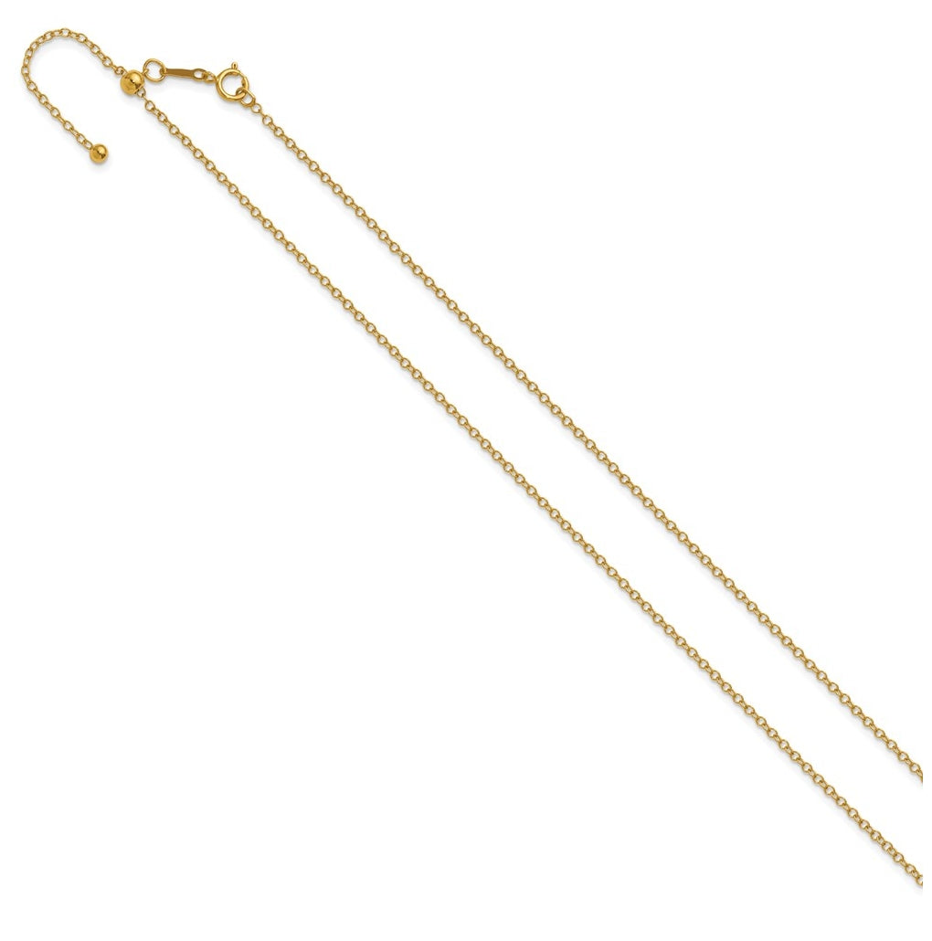 1/20 14K Gold Filled Adjustable Cable 22in Chain