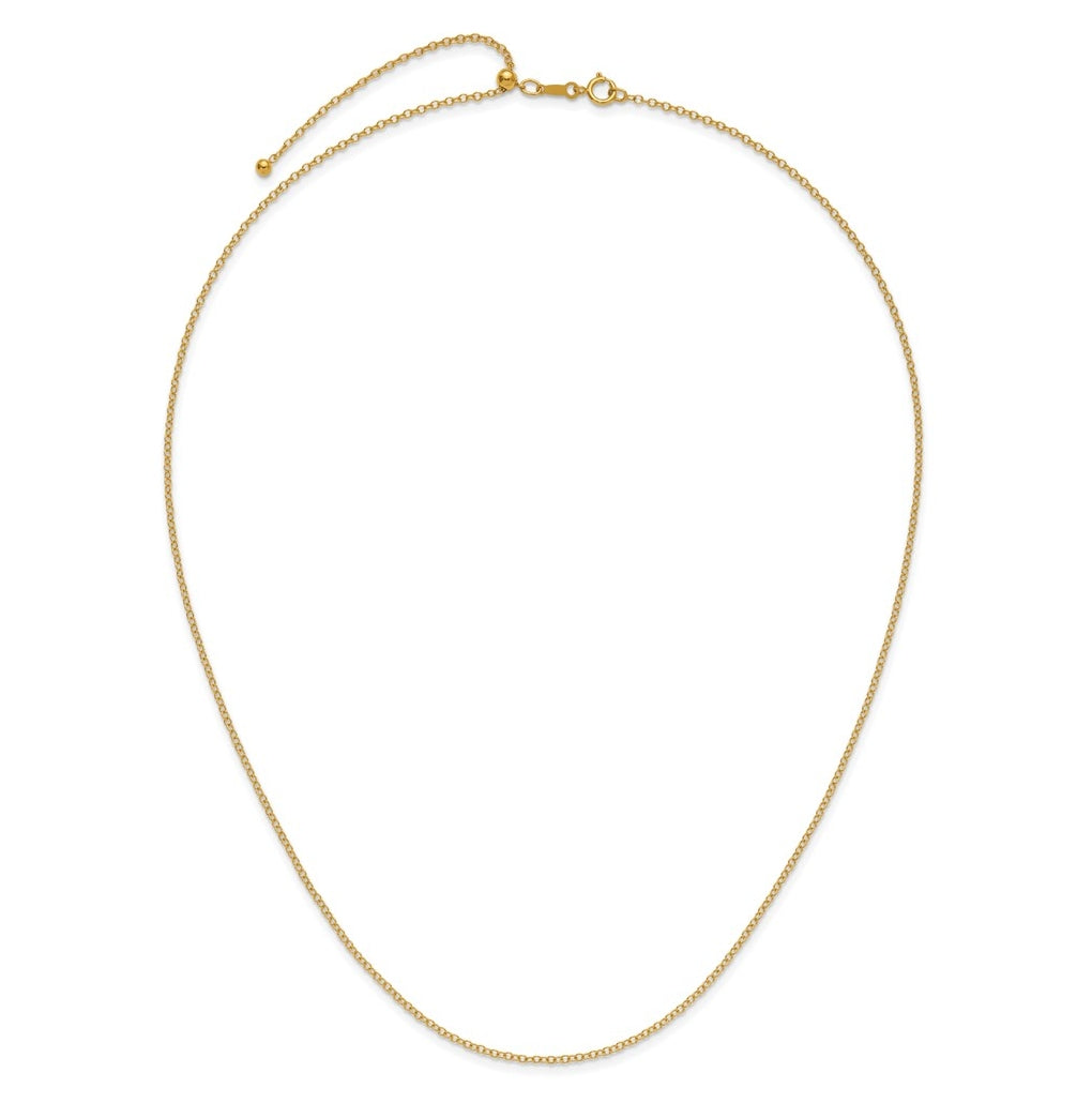 1/20 14K Gold Filled Adjustable Cable 22in Chain