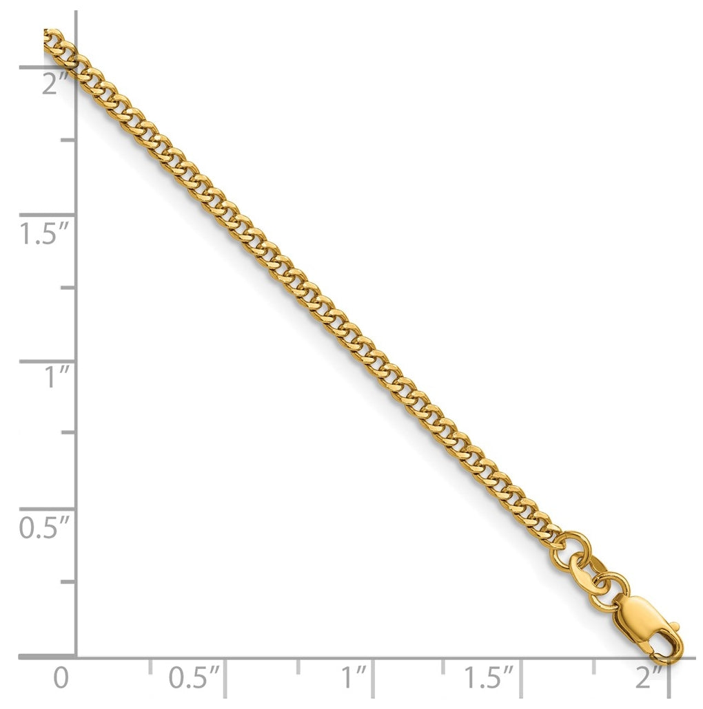1/20 14K Gold Filled Curb w/Lobster Clasp Chain