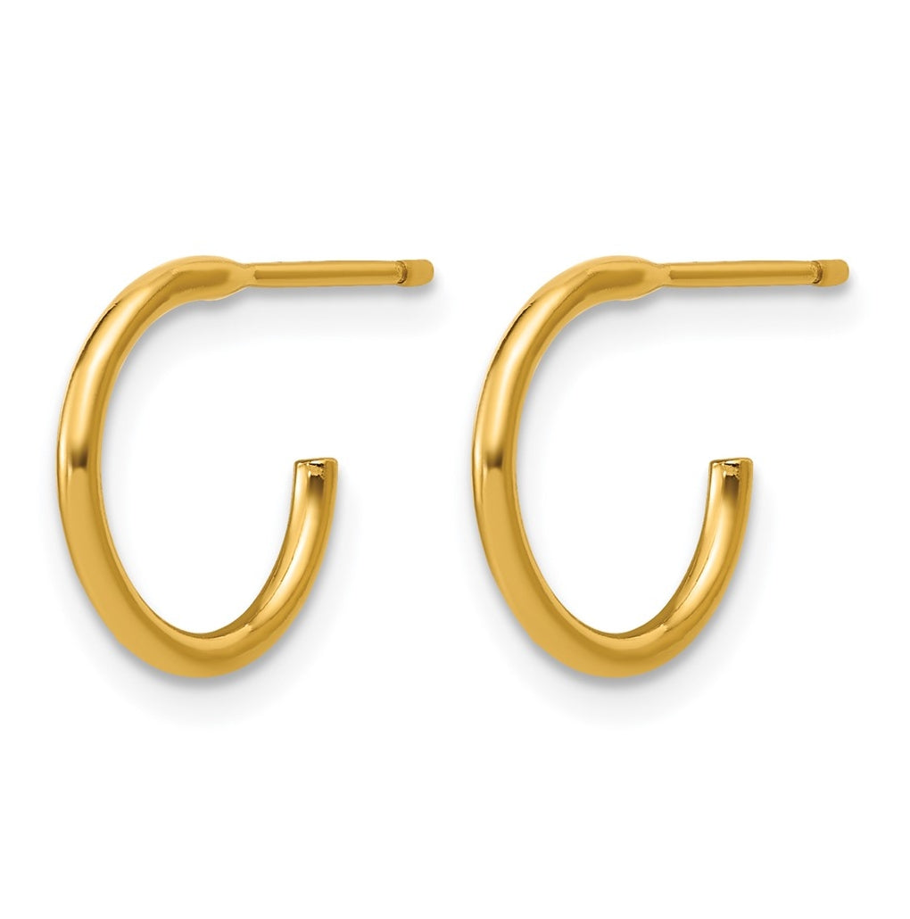 1/20 14K Gold Filled 1.30 x 12mm Post Hoop Earrings