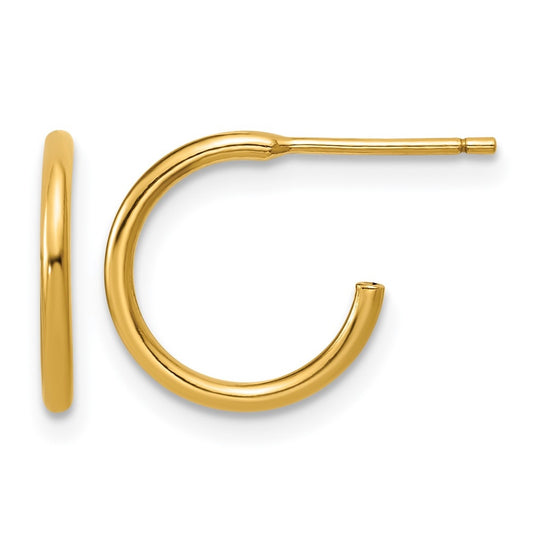 1/20 14K Gold Filled 1.30 x 12mm Post Hoop Earrings