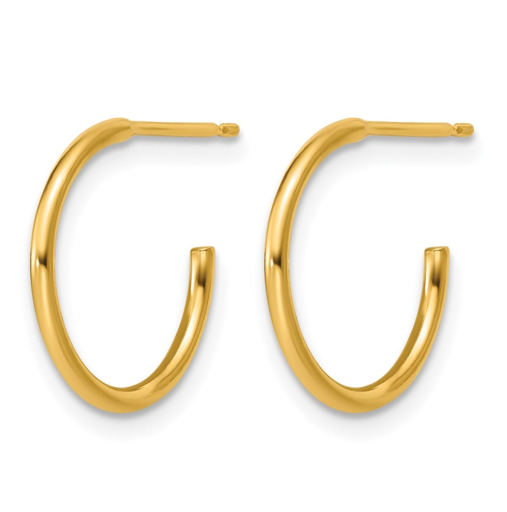 1/20 14K Gold Filled 1.30 x 15mm Post Hoop Earrings