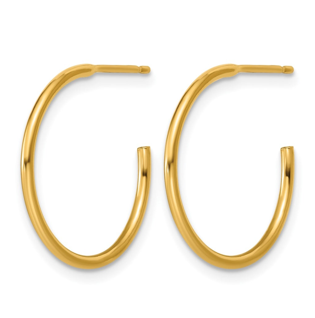 1/20 14K Gold Filled 1.30 x 20mm Post Hoop Earrings