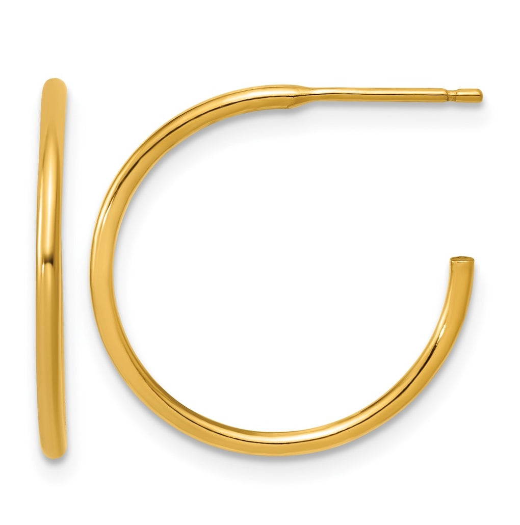 1/20 14K Gold Filled 1.30 x 20mm Post Hoop Earrings