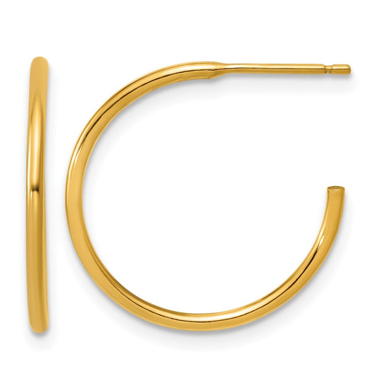1/20 14K Gold Filled 1.30 x 20mm Post Hoop Earrings