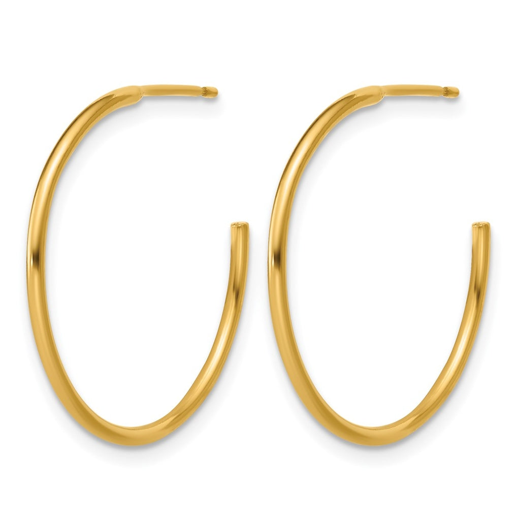 1/20 14K Gold Filled 1.30 x 25mm Post Hoop Earrings