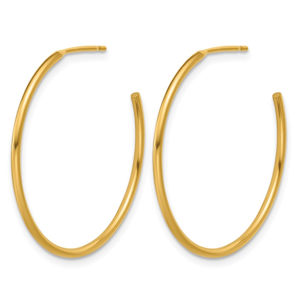 1/20 14K Gold Filled 1.30 x 30mm Post Hoop Earrings