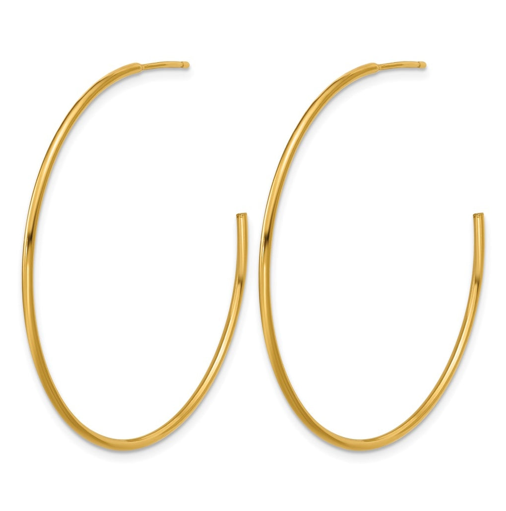 1/20 14K Gold Filled 1.30 x 45mm Post Hoop Earrings