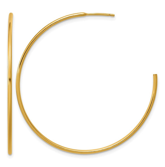 1/20 14K Gold Filled 1.30 x 45mm Post Hoop Earrings