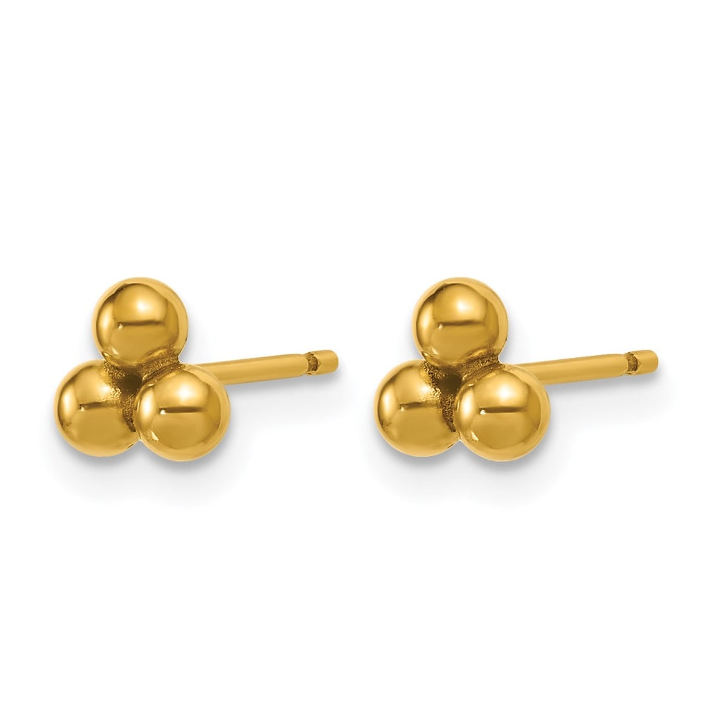 1/20 14K Gold Filled 3 Ball Post Earrings