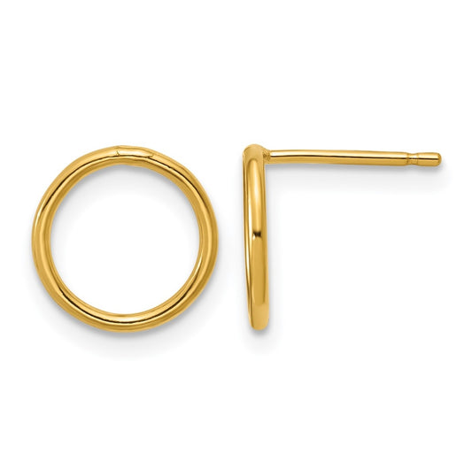 1/20 14K Gold Filled 10mm Open Circle Post Earrings