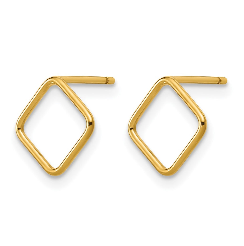 1/20 14K Gold Filled 8mm Open Square Post Earrings